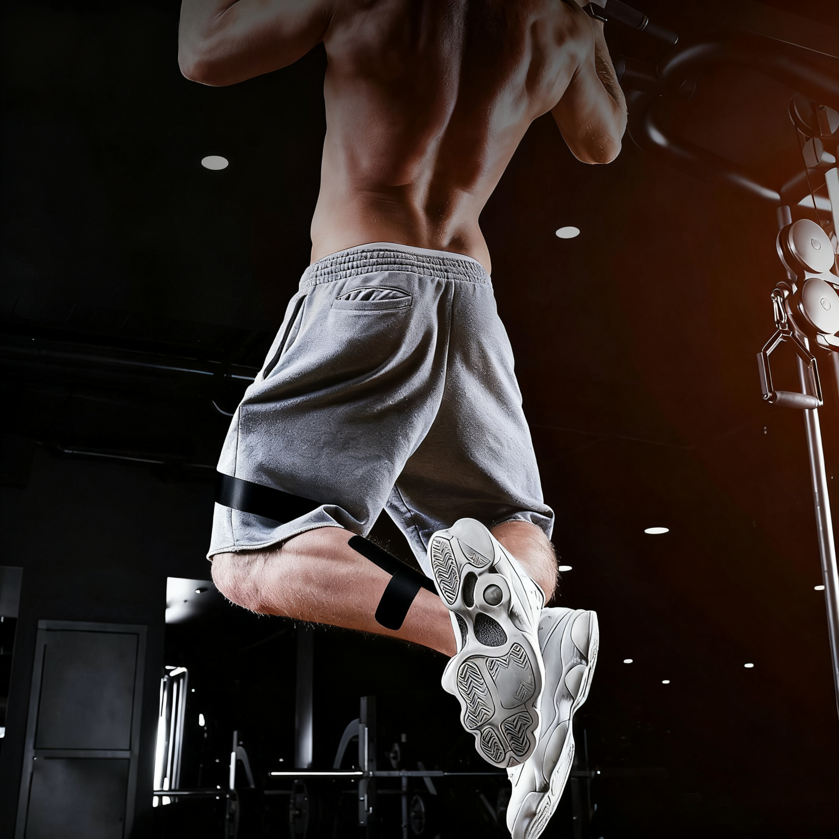 Tampalan Otot Pita Kinesiologi Pra-Potong Untuk Betis